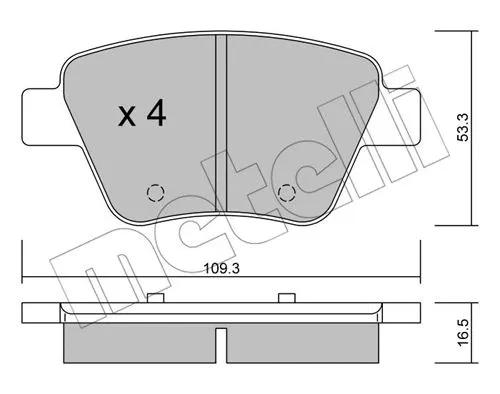 Brake Pad Set, disc brake (22-0889-0)