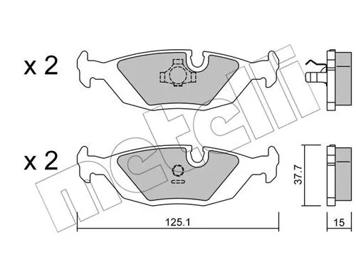 Brake Pad Set, disc brake (22-0070-0)