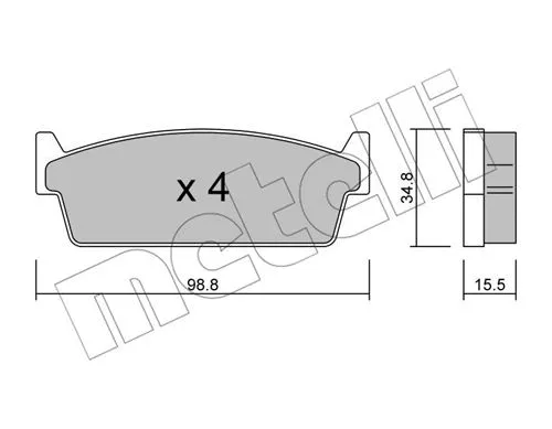 Brake Pad Set, disc brake (22-0493-0)