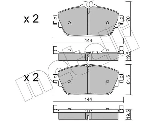 Brake Pad Set, disc brake (22-1017-0)