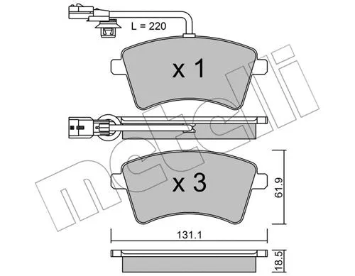 Brake Pad Set, disc brake (22-0812-1)