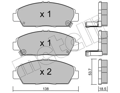 Brake Pad Set, disc brake (22-0172-0)