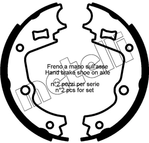 Brake Shoe Set, parking brake (53-0662)