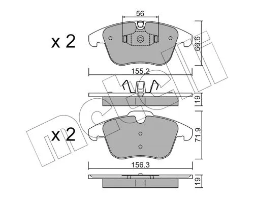 Brake Pad Set, disc brake (22-0675-4)