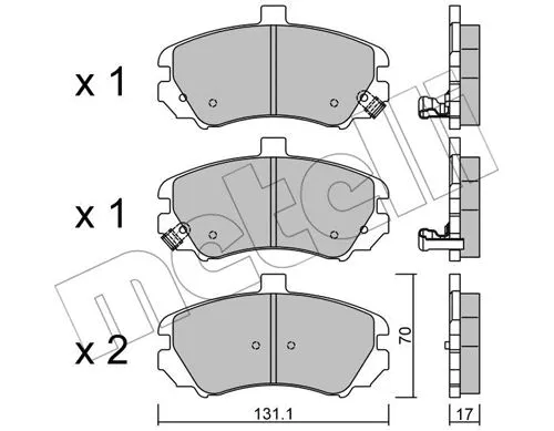 Brake Pad Set, disc brake (22-0884-0)