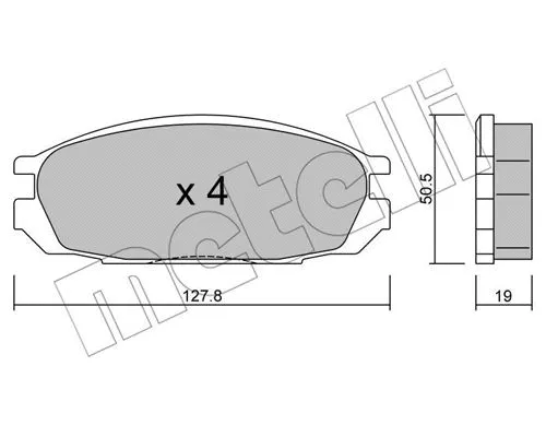 Brake Pad Set, disc brake (22-0409-0)