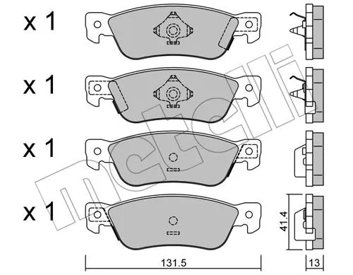 Brake Pad Set, disc brake (22-0359-0)