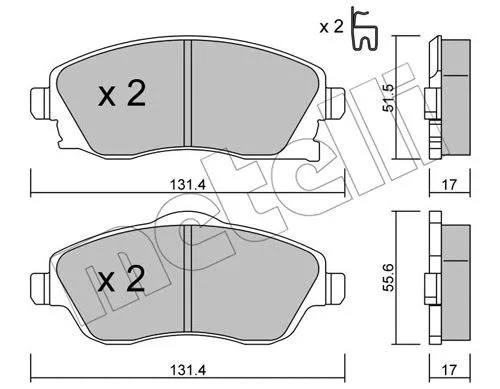 Brake Pad Set, disc brake (22-0340-0)