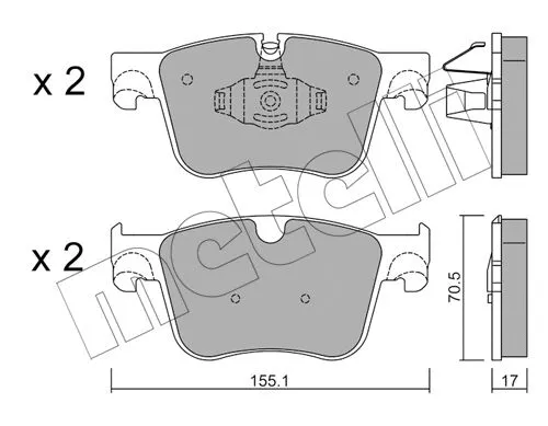 Brake Pad Set, disc brake (22-0985-1)