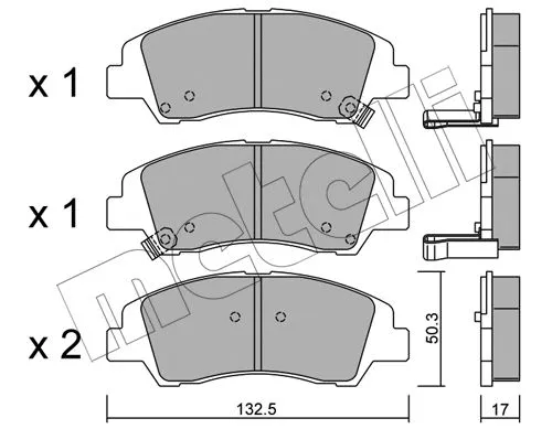 Brake Pad Set, disc brake (22-1091-0)