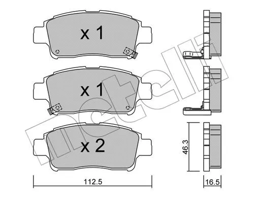 Brake Pad Set, disc brake (22-0292-0)