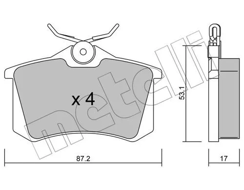 Brake Pad Set, disc brake (22-0100-1)