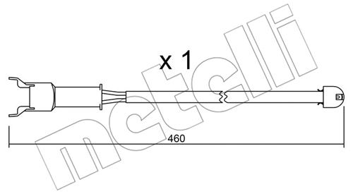 Warning Contact, brake pad wear (SU.088)
