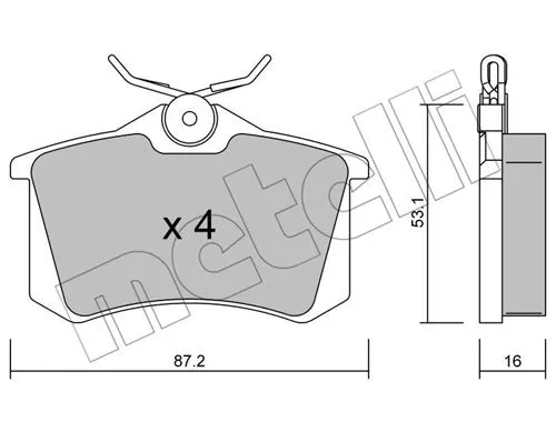 Brake Pad Set, disc brake (22-0100-2)
