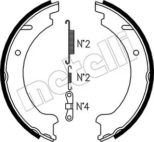 Brake Shoe Set, parking brake (53-0478K)