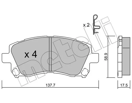 Brake Pad Set, disc brake (22-0296-0)