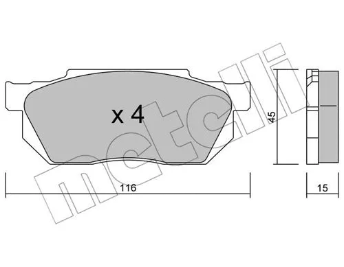 Brake Pad Set, disc brake (22-0247-0)