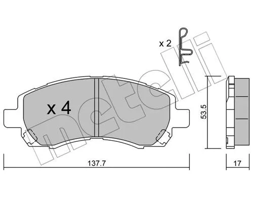 Brake Pad Set, disc brake (22-0295-0)