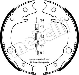 Brake Shoe Set, parking brake (53-0443K)