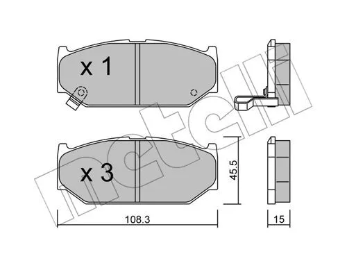 Brake Pad Set, disc brake (22-0897-0)