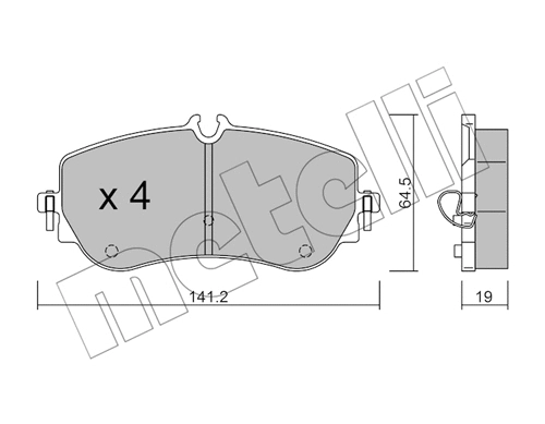 Brake Pad Set, disc brake (22-1175-0)