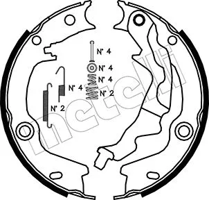 Brake Shoe Set, parking brake (53-0187K)