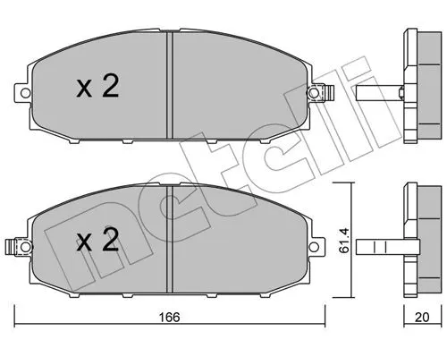 Brake Pad Set, disc brake (22-0407-0)