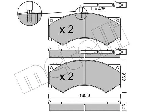 Brake Pad Set, disc brake (22-0579-1)