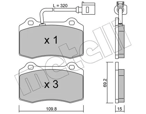 Brake Pad Set, disc brake (22-0251-4)