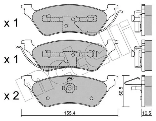 Brake Pad Set, disc brake (22-0625-0)