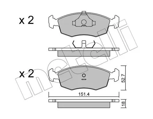 Brake Pad Set, disc brake (22-0094-2)