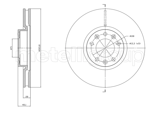 Brake Disc (23-1848C)