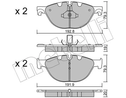 Brake Pad Set, disc brake (22-0830-0)
