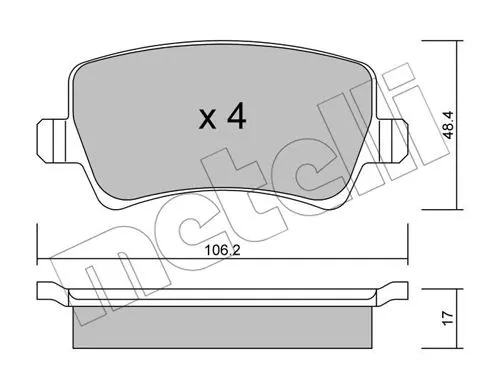 Brake Pad Set, disc brake (22-0676-0)