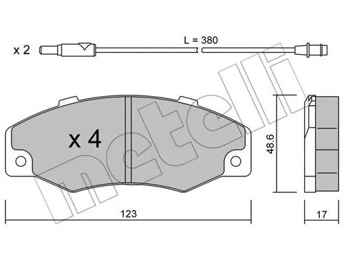 Brake Pad Set, disc brake (22-0096-0)