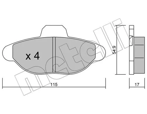 Brake Pad Set, disc brake (22-0137-0)