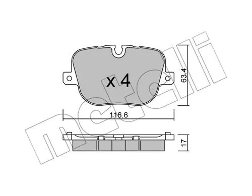 Brake Pad Set, disc brake (22-0837-0)