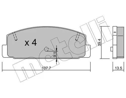 Brake Pad Set, disc brake (22-0302-1)