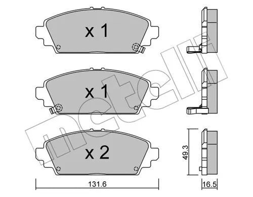 Brake Pad Set, disc brake (22-0463-0)