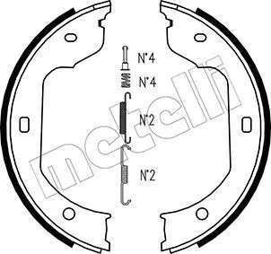Brake Shoe Set, parking brake (53-0019K)