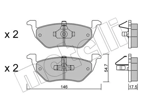 Brake Pad Set, disc brake (22-0907-0)
