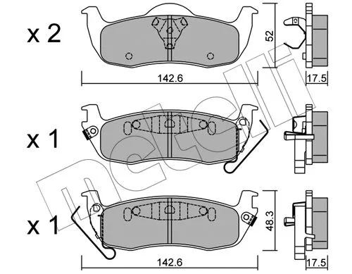 Brake Pad Set, disc brake (22-1047-0)