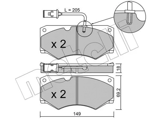 Brake Pad Set, disc brake (22-0014-3)