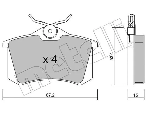 Brake Pad Set, disc brake (22-0100-0)