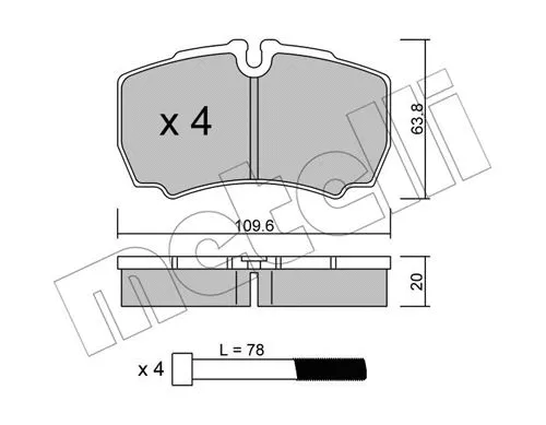 Brake Pad Set, disc brake (22-0604-0)