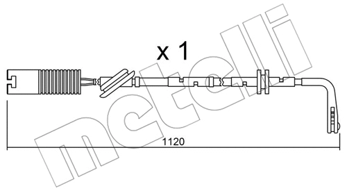 Warning Contact, brake pad wear (SU.124)