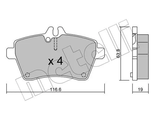 Brake Pad Set, disc brake (22-0646-0)