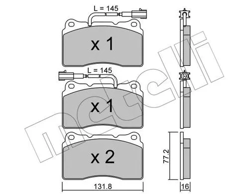 Brake Pad Set, disc brake (22-0288-0)