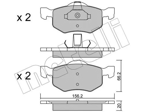 Brake Pad Set, disc brake (22-0609-0)