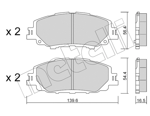 Brake Pad Set, disc brake (22-1235-0)